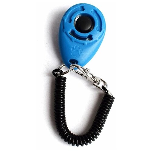 Кликер для дрессировки собак на браслете с карабином, Bentfores (синий, 33123)