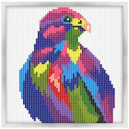 Алмазная мозаика,вышивка стразами,холст с рамкой 20х20 см. Для детей, детская, животные, кот, собака, щенок. Сокол арт. 7151/