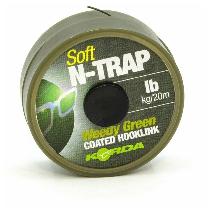 Поводковый материал KORDA N-Trap Soft Weedy Green 15lb 20м