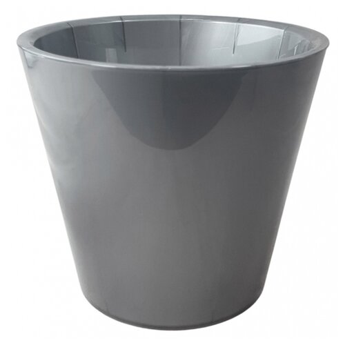 Кашпо idiland с вставкой, 4л, 20x18 см, серый перламутр