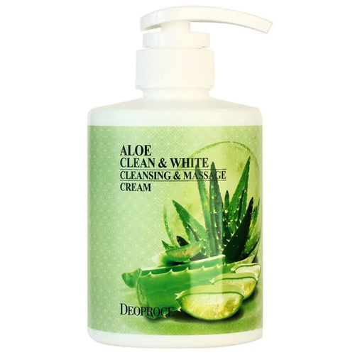 Очищаюший массажный крем для лица и тела с экстрактом алоэ [Deoproce] Aloe Clean  & White Cleansing  & Massage Cream