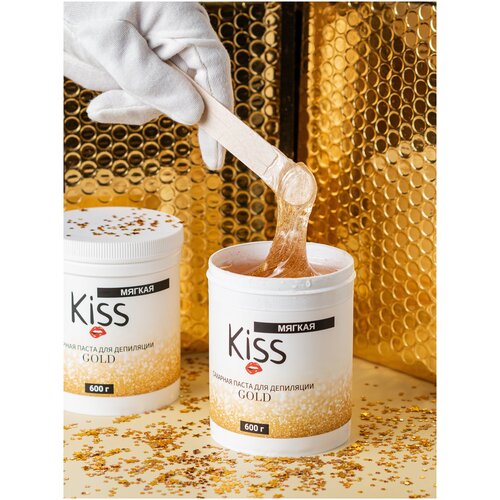 Купить Сахарная паста для шугаринга/депиляции Kiss GOLD 600 гр. мягкая