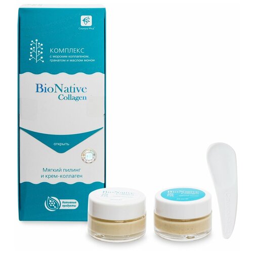 Bionative Collagen мягкий пилинг 20 мл и крем-коллаген 20 мл MED-50/02 113-85355 bionative collagen мягкий пилинг и крем коллаген 200 мл