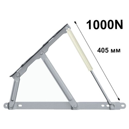 Механизм подъемный для кровати Наш Профиль -142 с белыми Газлифтами 405 мм 1000N ( 1 Комплект: левый и правый )