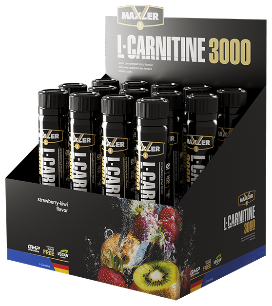 MAXLER EU L-Carnitine 3000 14x25ml (Strawberry Kiwi Flavor)