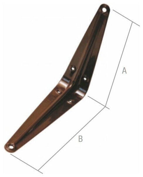 Кронштейн с ребром жесткости 125х150 мм коричневый STARFIX (SMP-68871-1)