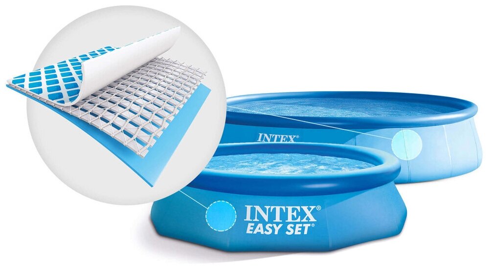 Бассейн надувной Intex Easy Set 244х61 см + фильтр-насос 1250 л/ч 28108 - фотография № 3