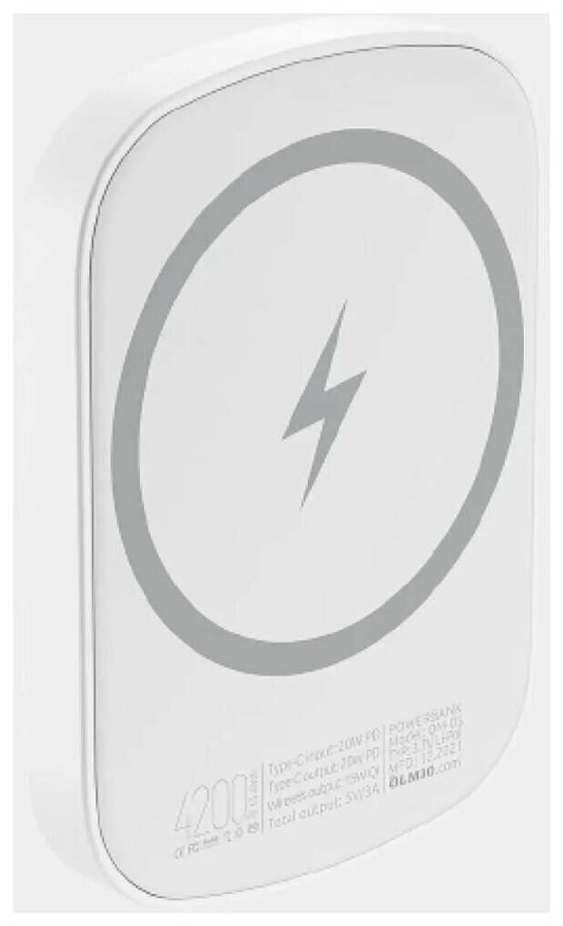 Внешний аккумулятор беспроводной зарядки Magsafe Powerbank QM-05 / 4200 mAh/ PowerDelivery 20W/ 15W/ беспроводной повербанк для iPhone