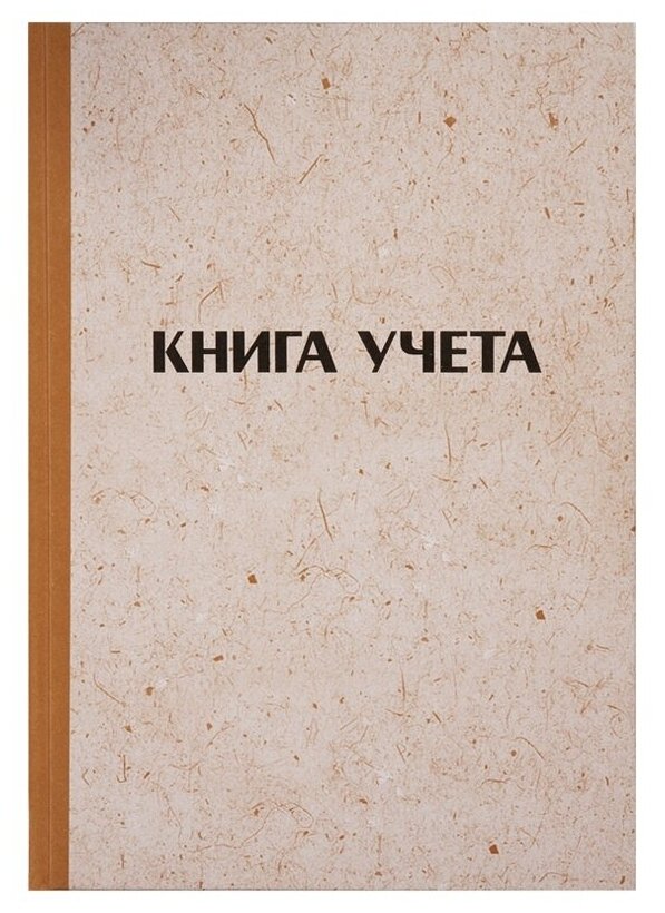 Книга учета OfficeSpace А4, 128 листов, 200х290 мм, твердая обложка крафт, блок типографский 326534