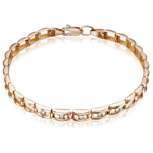 фото Браслет с 5 бриллиантами 0.15 карат из красного золота 95928 vesna jewelry, размер 18.5