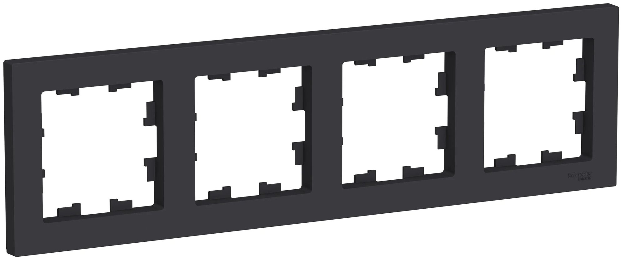 Рамка 4-м AtlasDesign универс. карбон SchE, SCHNEIDER ELECTRIC ATN001004 (1 шт.)