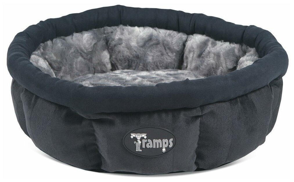 Лежанка для кошек круглая Scruffs TRAMPS "Aristocat Ring", черный, 45х45х16см (Великобритания)