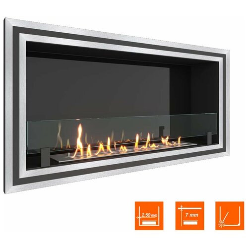 Биокамин в нишу SteelHeat ONE-D 1100 (Стекло + Стемалит)