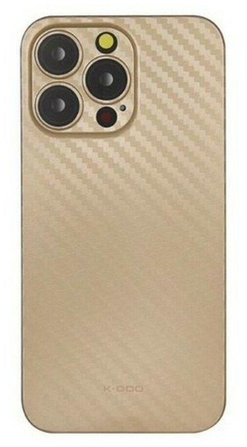 Пластиковая накладка Premium K-Doo Air Carbon Ultra slim (0,45 мм) для Apple iPhone 13 Pro Max (6.7) 3 Lenses золото