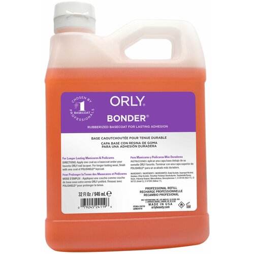 Orly Базовое покрытие Bonder, прозрачный, 946 мл базовое покрытие orly bonder basecoat 18 мл