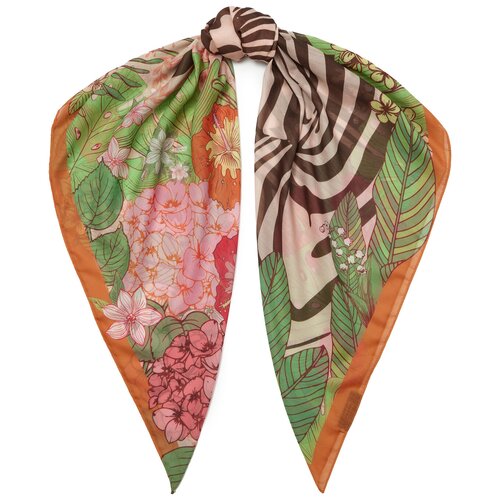 фото Платок eleganzza,110х110 см, оранжевый