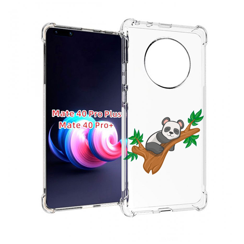 Чехол MyPads панда-на-деревце для Huawei Mate 40 Pro+ Plus задняя-панель-накладка-бампер