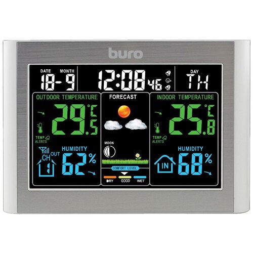 Погодная станция Buro BU-WSH114-COLOR черный 285300₽