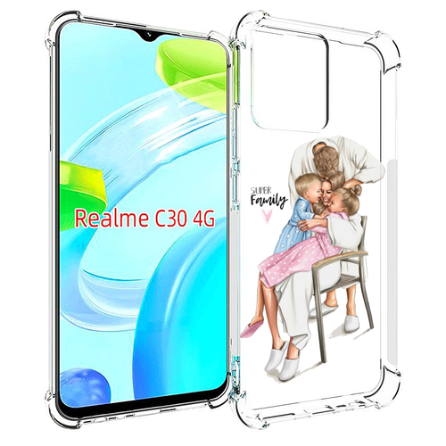 Чехол MyPads Super-family для Realme C30 4G / Narzo 50i Prime задняя-панель-накладка-бампер чехол mypads super mario 3d world для realme c30 4g narzo 50i prime задняя панель накладка бампер