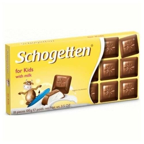 Шоколад Schogetten Trilogia Kids Chocolate "Детский" 100 грамм Упаковка 15 шт