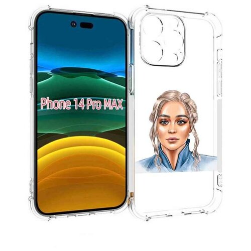 Чехол MyPads красивая-нарисованная-девушка-блондинка женский для iPhone 14 Pro Max задняя-панель-накладка-бампер чехол mypads нарисованная красивая кошечка для iphone 14 pro max задняя панель накладка бампер