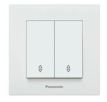 Переключатель Panasonic Karre Plus скрыт. 2кл. IP20 белый (упак:1шт) (WKTC00112WH-RU)