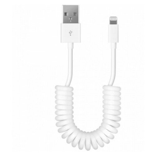 Кабель USB Орбита PS-72 (iPhone5/6/7 IOS Lighting) 1м витой белый кабель borasco 20547 apple 8 pin черный 2 м 2a витой