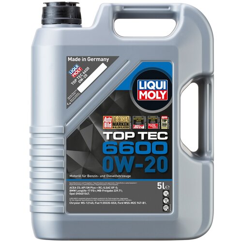 Моторное масло LIQUI MOLY Top Tec 6600 0W-20 HC-синтетическое 1 л
