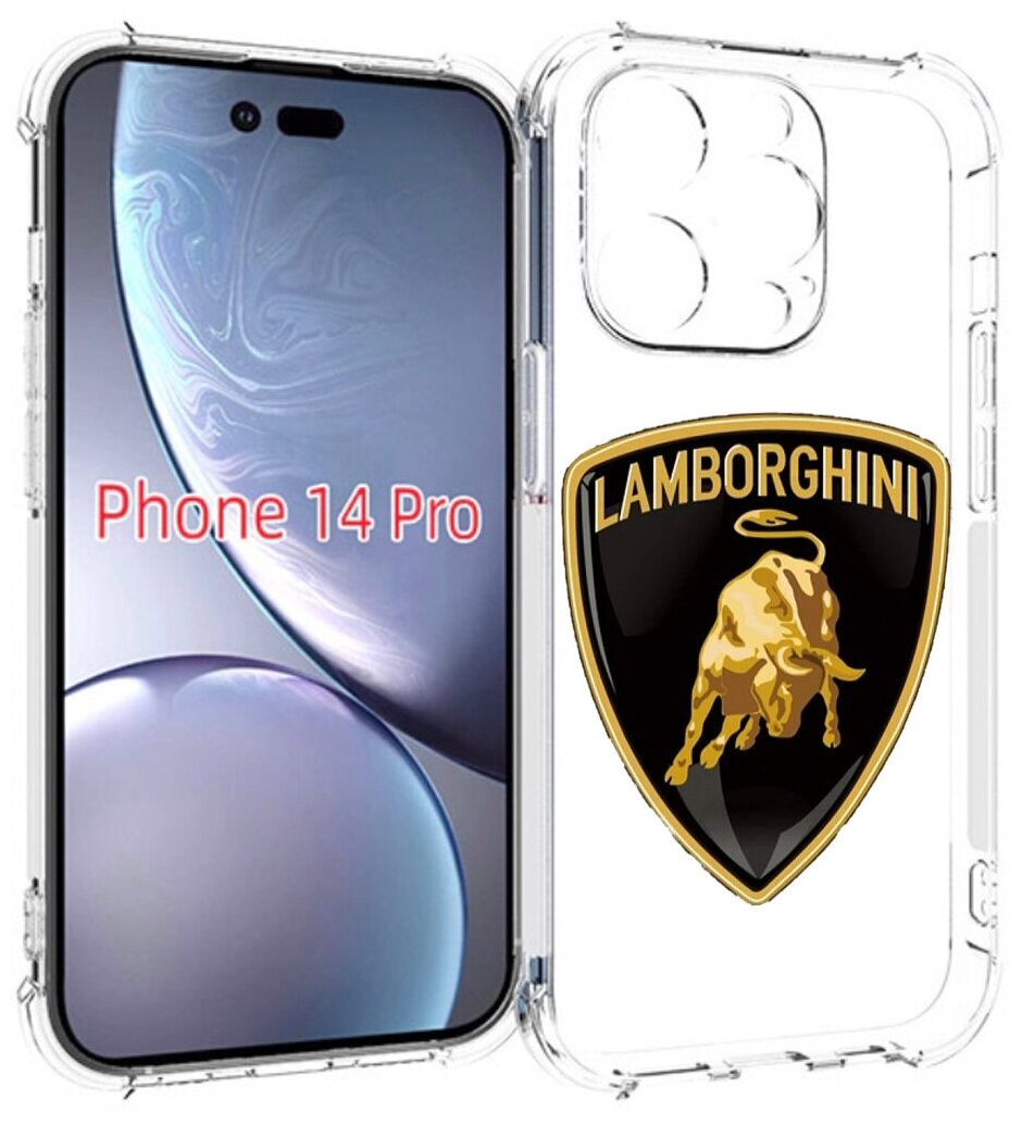 Чехол MyPads lamborghini-ламборгини-2 для iPhone 14 Pro задняя-панель-накладка-бампер