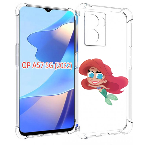 Чехол MyPads русалка-мулатка для OPPO A57 5G(2022) задняя-панель-накладка-бампер