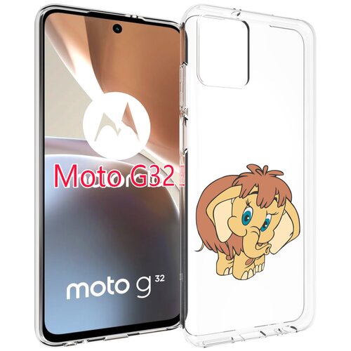 Чехол MyPads волосатый-слоник детский для Motorola Moto G32 задняя-панель-накладка-бампер чехол mypads волосатый слоник детский для motorola moto g7 play задняя панель накладка бампер