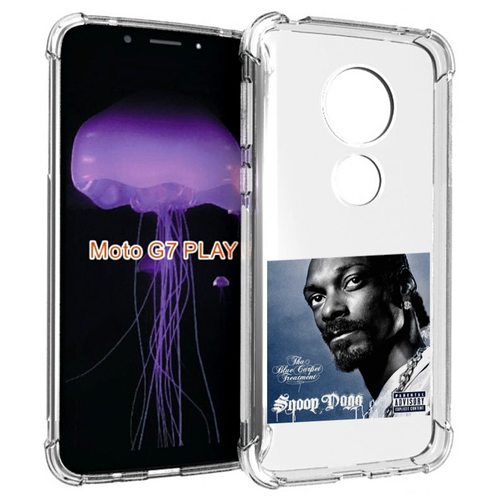 Чехол MyPads Snoop Dogg THA BLUE CARPET TREATMENT для Motorola Moto G7 Play задняя-панель-накладка-бампер
