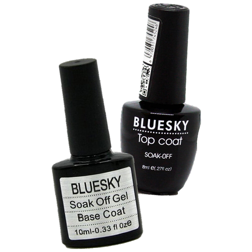 milkgel база для гель лака light 9 мл Bluesky набор для маникюра Soak Off Gel Base и Soak-Off Top Coat, прозрачный, 18 мл