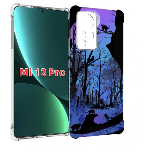 Чехол MyPads лес внутри кота для Xiaomi 12S Pro задняя-панель-накладка-бампер чехол mypads лес внутри кота для oppo k10 pro задняя панель накладка бампер