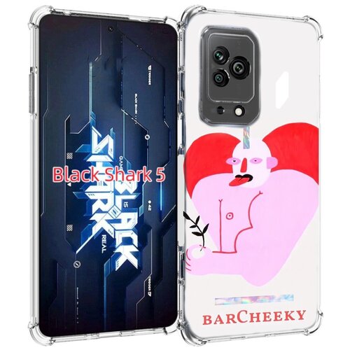 Чехол MyPads силач в сердце женский для Xiaomi Black Shark 5 задняя-панель-накладка-бампер