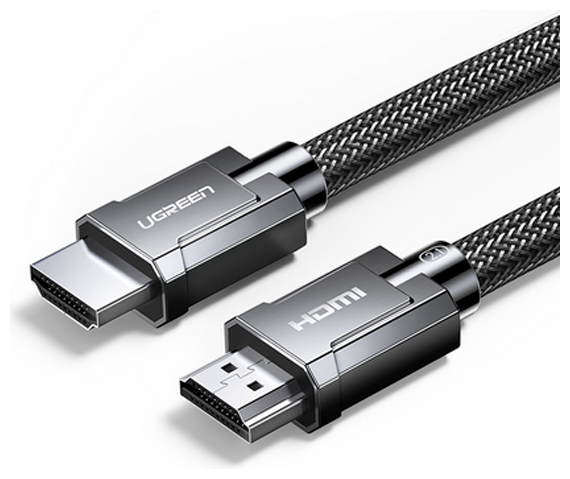 Кабель Ugreen HDMI - HDMI 2.1 8K"60Гц 4К"120Гц 30 AWG, цинковый и нейлоновая опл, 1.5м