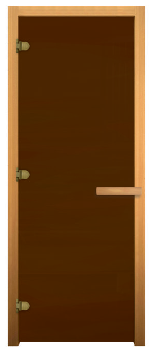 Дверь стекло Бронза Матовая, 1800х700мм, (8мм, 3 петли 716 GB) (Магнит) (хвоя) - фотография № 1