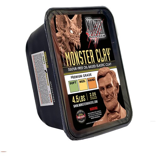 Monster Clay Medium Brown 2,05кг/ Cредний коричневый профессиональный скульптурный пластилин