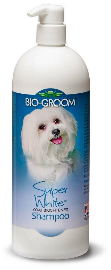 Bio-Groom Шампунь для светлой шерсти (концентрат 1:4) Bio-Groom Super White, 947мл - фотография № 3
