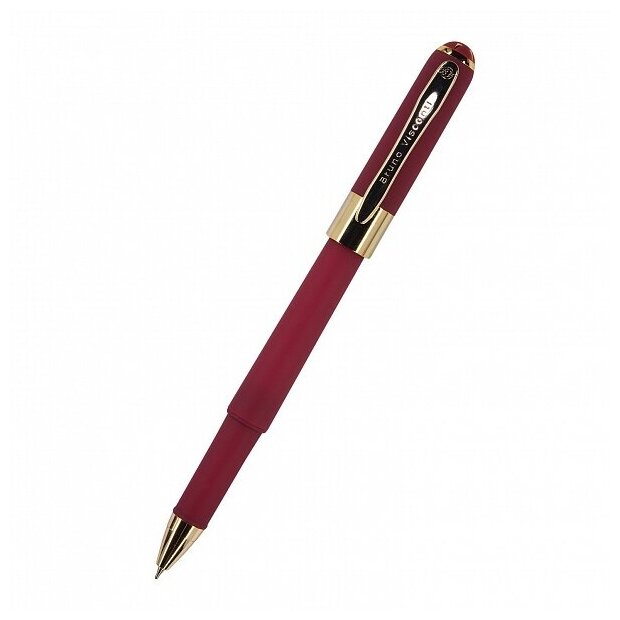 Ручка "MONACO" шариковая 0.5 ММ, синяя (бордовый корпус)
