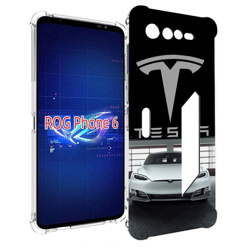 Чехол MyPads Тесла для Asus ROG Phone 6 задняя-панель-накладка-бампер