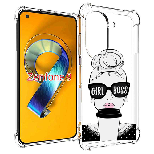 Чехол MyPads девушка-босс женский для Asus Zenfone 9 (AI2202) задняя-панель-накладка-бампер