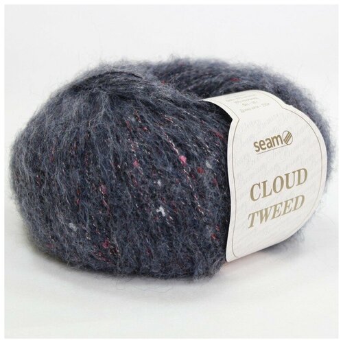 Пряжа Cloud Tweed Цвет. 84197, синий, 2 мот, альпака файн - 40%, вискоза - 30%, полиамид - 30%