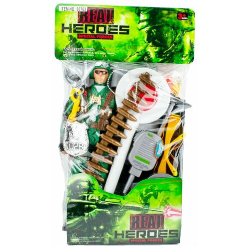 фото Набор "bоенный" с солдатиком в пакете real heroes special a-toys / 66763 denco store