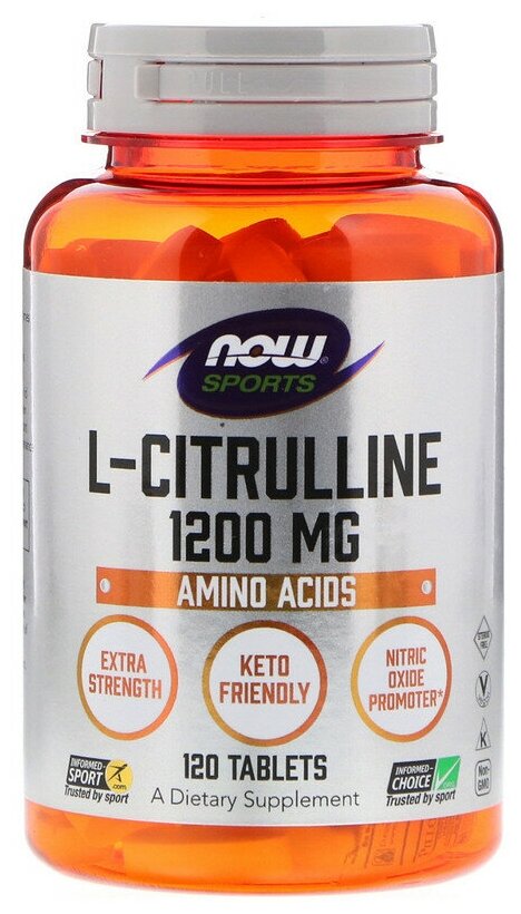 NOW L-Citrulline (L-Цитрулин) 1200 мг 120 таблеток