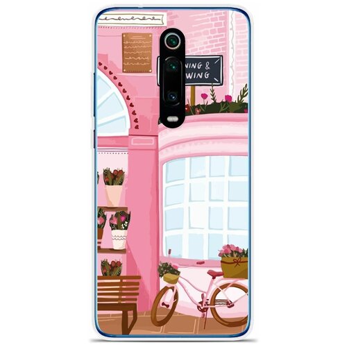 Силиконовый чехол на Xiaomi Redmi K20 Pro Розовые здания / для Сяоми Редми К20 Про