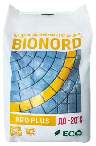 Противогололедный реагент Bionord (бионорд) Pro Plus -20 23 кг мешок - фотография № 1