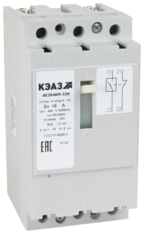 Выключатель автоматический 40А 12Iн АЕ2046М-100 У3 400В AC | код 104625 | КЭАЗ ( 1шт. )