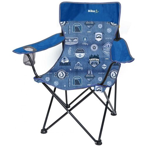 Кресло Nika Премиум 5 джинс/синий стул складной nika премиум 5 псп5 с подлокотниками принт с тропическими листьями темный