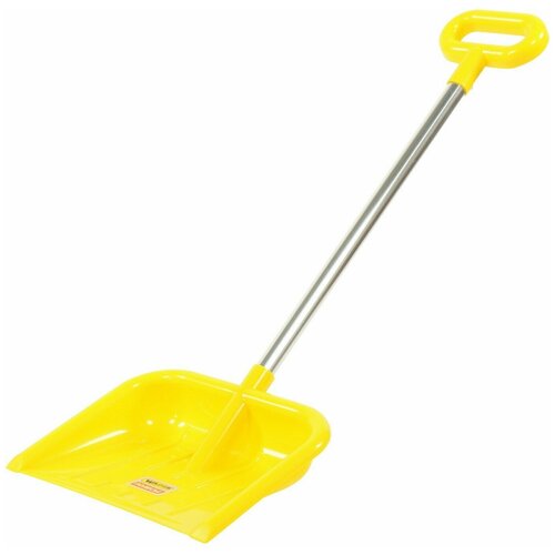Лопата детская для песка и снега желтая с ручкой алюминиевый черенок 70 см
